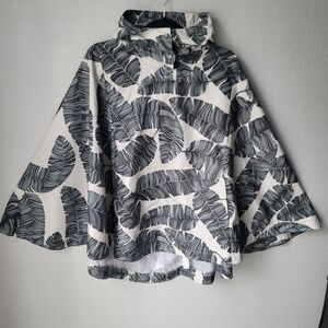 Herschel Supply Co Voyage Packable Leaf Print Lightweight Poncho, XSmall/Small